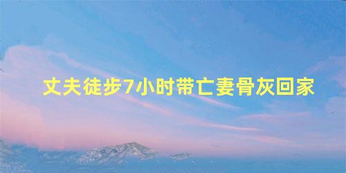 丈夫徒步7小时带亡妻骨灰回家