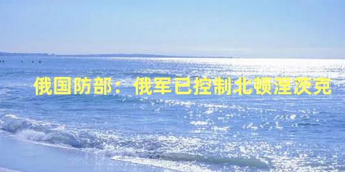 俄国防部：俄军已控制北顿涅茨克