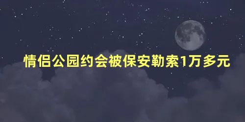 情侣公园约会被保安勒索1万多元