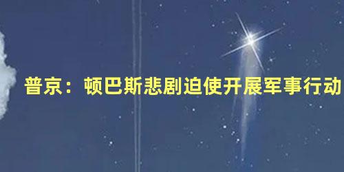 普京：顿巴斯悲剧迫使开展军事行动