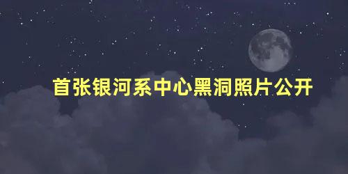 首张银河系中心黑洞照片公开